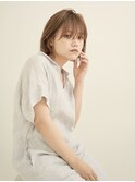 マロンベージュ/Aラインボブ/かきあげ/インナーカラー[新宿駅]