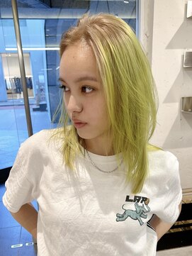 ダブ アオヤマ(DaB AOYAMA) roots beige & lime green ビタミンカラー