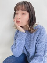 ルービック(Rubik's)&nbsp;大人可愛い20代30代40代黒髪レイヤーミディ/インナーカラー