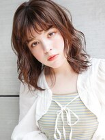 レクタ(RECTA)&nbsp;前髪インナーグレージュレイヤーボブパーマミディアムパーマ4