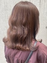 ロア 福岡天神本店(LORE)&nbsp;ダブルカラーミルクティーピンクベージュカラーハイトーンカラー