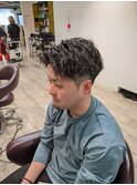 ショートアップバング×ツイストスパイラルパーマ