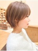 ナチュラルボブ前髪ありイメチェン20代30代40代50代ショートボブ
