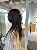 ロング　ウルフカット　顔周りレイヤー　レイヤーカット