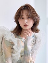 ラフィスヘアー サンティエ 広島駅前店(La fith hair santie)&nbsp;【La fith】ヘーゼルブラウンカラー×ふんわりくびれボブ