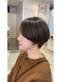 くびれショートマッシュボブ×オリーブグレージュ