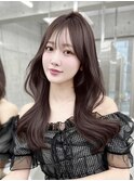 表参道韓国レイヤーカット/ツヤカラー/ピンクラベンダーカラー