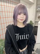 ペレ 渋谷(PELE)&nbsp;イメチェン/ホワイトブロンド/外ハネボブ/ワイドバング/渋谷