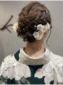 シニヨン/シニヨンアレンジ/袴アレンジ/卒業式/ヘアセット/平塚