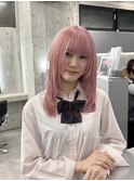 【ペールピンク×レイヤーカット】しまゆー