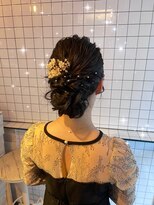 アップスタイル まとめ髪 結婚式セット お呼ばれヘア