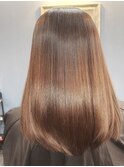 髪質改善ストレート×カラーで時短美髪