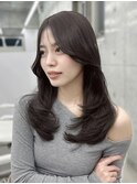 透明感グレージュカラー×ワンカールレイヤー
