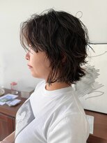 ヘアー アイス 御器所本店(HAIR ICI) 20代30代秋冬暗髪カラーレイヤーボブパーマ小顔ショート