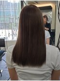 20代30代/縮毛矯正/地毛風ストレート/暗髪/艶髪/ベージュカラー