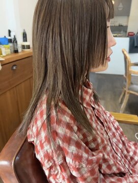 コンパス(COMPASS) カーキベージュミディ