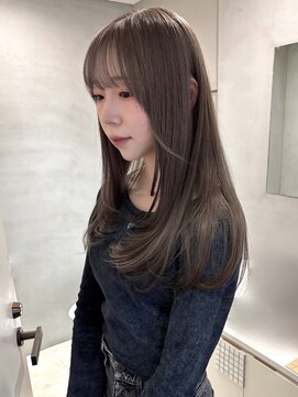 黒髪/クラゲヘアー/オリーブグレー/小顔/ココアベージュ/栄