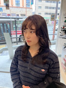 柔らかベージュ×ふわカール