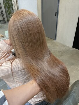 シェル 津山の手店(shel) 20代30代40代髪質改善肩ラインミルクティベージュ透明感