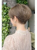 上品丸みショートベージュ40代50代60代