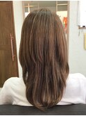 【50代、縮毛矯正レイヤースタイル】