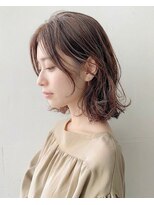ウィールール 栄町店(WE RULE)&nbsp;レイヤーショートボブ小顔外ハネスタイルグレージュ