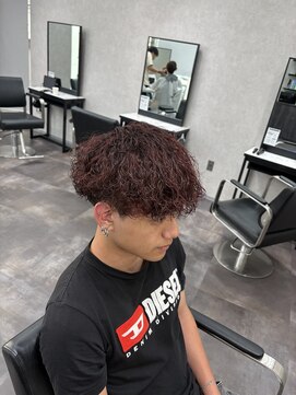 メンズサロンドットリアン(dot. lien) ピンクブラウン×スパイラルパーマ【町田/町田駅/MEN'S】