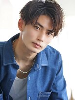 MEN'S HAIR BLEACHi 高崎ruen店【11月上旬オープン(予定)】 【BLEACHi】センターパート×無造作ヘア