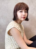 メゾンドイギー(MAISON de IGGY)&nbsp;前髪パーマでこなれ感◎ぷつボブ/イメチェン/チェリーブラウン