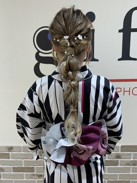 ヘアーフォトギフト(HAIR×PHOTO gift.) 編みおろし/ゆるふわスタイル/浴衣/帯結び