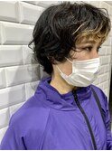 マッシュショート×パーマ
