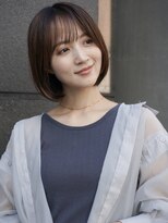 ガーデン オオタカノモリ(garden otakanomori)&nbsp;簡単スタイリング髪質改善ストレートまとまるミニボブ×前髪あり