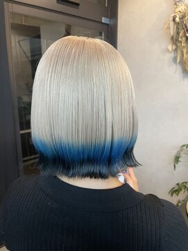 エンカウントバイマハロ 千葉(encount by mahalo) ホワイトベージュ×裾カラー