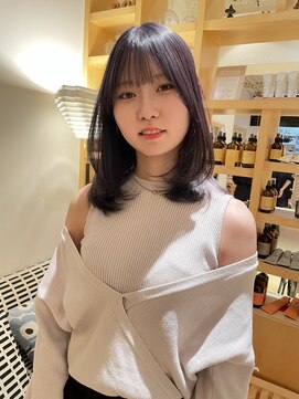 オーガニックエコ 川越(organic+eco) ラベンダーグレージュ×ミディアムヘア