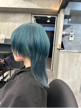 ナンバーウルス 名駅店(N° ulus) 【number ulus】ウルフスタイル/くすみブルー/マッシュウルフ