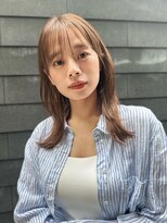 ガーデンヨコハマエスト(GARDEN YOKOHAMA est)&nbsp;セミディ　ミディアム　前髪パーマ　前髪カット　シアーカラー