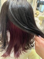 ビス ヘア アンド ビューティー 西新井店(Vis Hair＆Beauty)&nbsp;大人可愛いワインレッドインナーカラー！