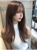 ショコラブラウン　韓国風　レイヤーカット