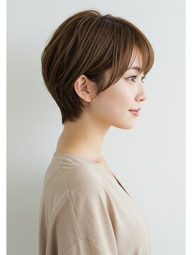 ヒップスヘッズ(Hip's heads) ナチュラルブラウンカラー＆ショートボブスタイル