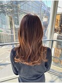 【ミディアム×オレンジグラデーション】