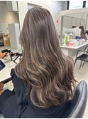 ハイライトカラーグレージュベージュレイヤーカットボブ髪質改善