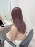 ダブルカラー ハイトーン 淡めカラー ピンクパープル AKARI