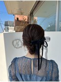 シニヨン×ベロアリボン