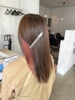 シェル 津山の手店(shel)&nbsp;20代30代40代ストレートインナーカラーピンク