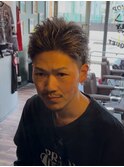 ツーブロバック流し