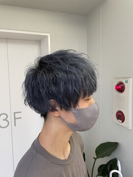 ヘアサロン ガリカ 表参道(hair salon Gallica) メンズマッシュ☆ブルーシルバー