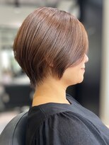 ワンバイジエクト 梅田&nbsp;似合わせショート/細めハイライト/くすみベージュ/ショートボブ