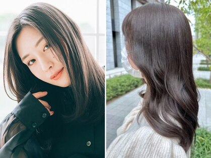 esu西梅田/髪質改善/韓国/ダブルカラー/イルミナカラー/顔周りカット【エス】の写真