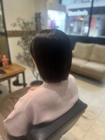 ケンジ 南林間(KENJE)&nbsp;ショートボブ×切りっぱなし×ブラウンカラー【南林間】