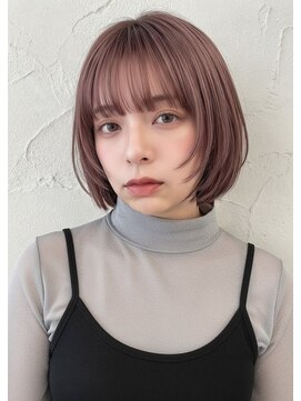 ステアー(stair) ピンクベージュ×ショートボブ【大宮】